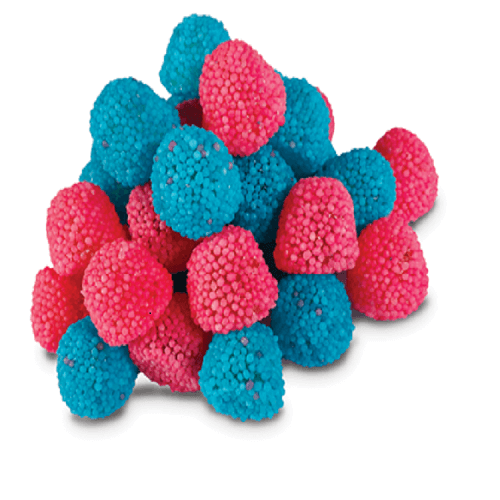Pink and Blue Gummi Berries - 2.2lb Bag  Pink and Blue Gummi Berries - 2.2lb Bag