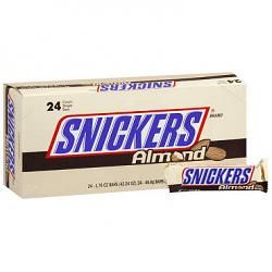 Snickers Almond Candy Bar - 24ct.  Snickers Almond Candy Bar - 24ct.