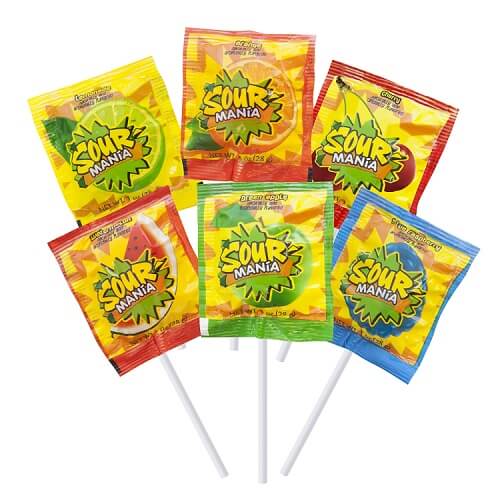 Sour Mania Lollipops Sour Mania Lollipops
