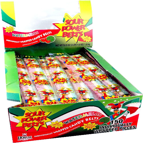 Sour Power Watermelon Belts ~ 150 Count  Sour Power Watermelon Belts ~ 150 Count