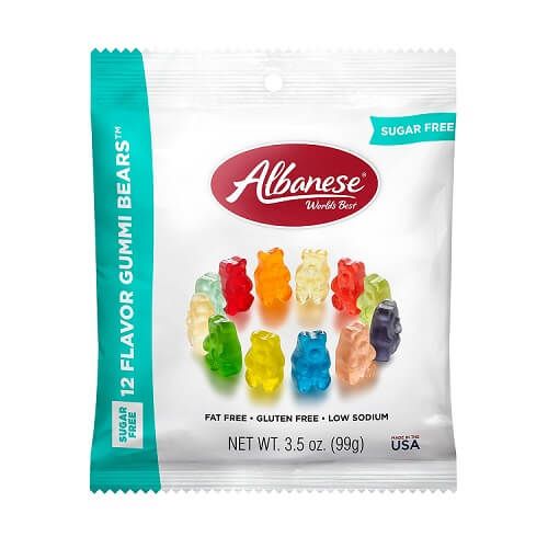 Albanese Sugar Free Assorted Gummi Bears ~ 12-3.5oz Peg Bags Albanese Sugar Free Assorted Gummi Bears ~ 12-3.5oz Peg Bags