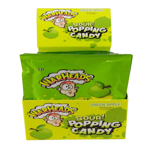 Warheads Sour Green Apple Popping Candy Warheads Sour Green Apple Popping Candy