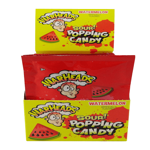 Warheads Sour Watermelon Popping Candy  Warheads Sour Watermelon Popping Candy